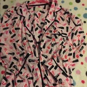 Kate Spade: lipstick pajama set, size L